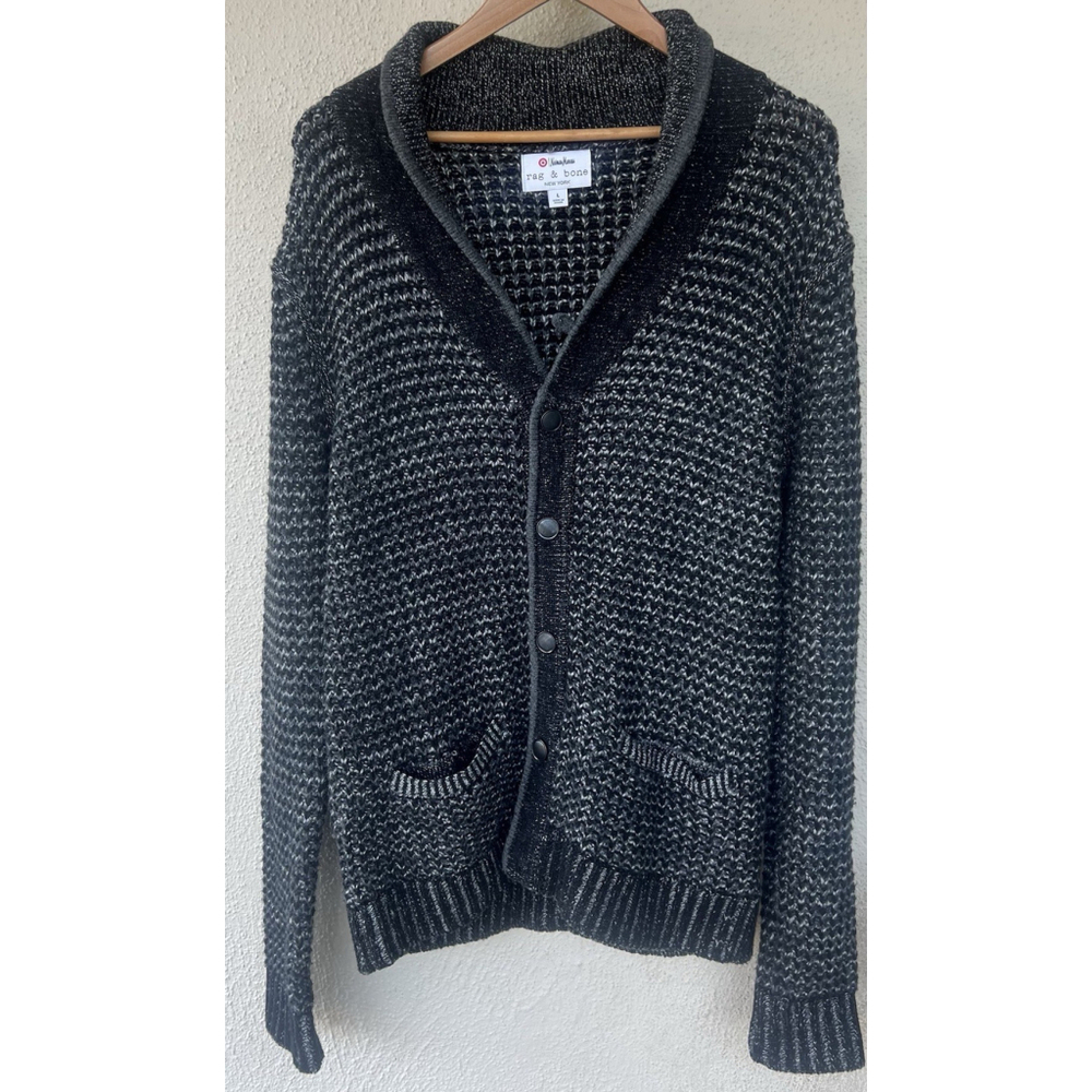 Rag & Bone Cardigan Mens Large Shawl Collar Academia Neiman Marcus Target READ